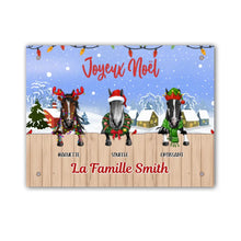 Charger l'image dans la galerie, Carpette personnalisé, Tapis Cadeau pour la famille, maman et papa cheval, Joyeux Noël