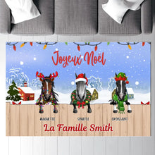 Charger l'image dans la galerie, Carpette personnalisé, Tapis Cadeau pour la famille, maman et papa cheval, Joyeux Noël