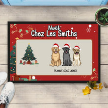 Charger l'image dans la galerie, Carpette personnalisé, Tapis Cadeau pour la famille, maman et papa chien, Noël chez les