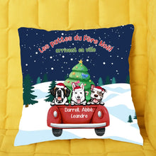 Charger l'image dans la galerie, Impressions sur cercle en mousse personnalisés, cadeau pour amoureux des chiens, Les pattes du Père Noël arrivent en ville