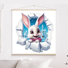Charger l'image dans la galerie, 3D Lapin Impressions sur cercle en mousse personnalisés, 3D Décor pour le salon à Noël