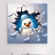Charger l'image dans la galerie, 3D bébé poulet Impressions sur cercle en mousse personnalisés, cadeau pour famillie, 3D Décor pour le salon à Noël