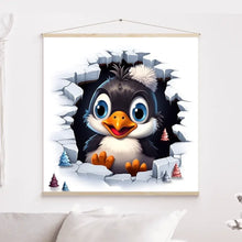 Charger l'image dans la galerie, 3D Animaux L'hiver Impressions sur cercle en mousse personnalisés, 3D Décor pour le salon à Noël