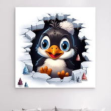 Charger l'image dans la galerie, 3D Animaux L'hiver Impressions sur cercle en mousse personnalisés, 3D Décor pour le salon à Noël