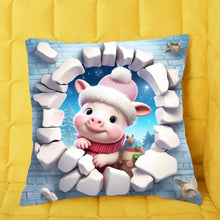 Charger l'image dans la galerie, 3D Bébé Porc L'hiver Fourre-tout personnalisés, Noël cadeau pour femme, maman, sœur, tante, grand-mère