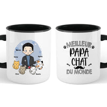 Charger l'image dans la galerie, Mug personnalisé Papa Chat – Parfait pour papas amoureux des chats, cadeau idéal pour Noël et Fête des Pères