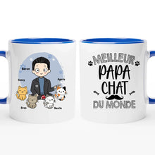 Charger l'image dans la galerie, Mug personnalisé Papa Chat – Parfait pour papas amoureux des chats, cadeau idéal pour Noël et Fête des Pères