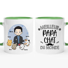 Charger l'image dans la galerie, Mug personnalisé Papa Chat – Parfait pour papas amoureux des chats, cadeau idéal pour Noël et Fête des Pères