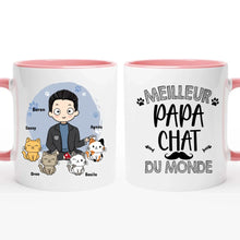 Charger l'image dans la galerie, Mug personnalisé Papa Chat – Parfait pour papas amoureux des chats, cadeau idéal pour Noël et Fête des Pères