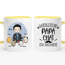 Charger l'image dans la galerie, Mug personnalisé Papa Chat – Parfait pour papas amoureux des chats, cadeau idéal pour Noël et Fête des Pères