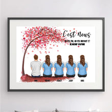 Charger l'image dans la galerie, Jusqu'à 9 membres, Tapisserie murale Personnalisée, Cadeau pour la famille, Chiens, chats, cadeau fête des mères
