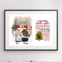Charger l'image dans la galerie, Tapisserie murale personnalisée,Toile Noël cadeau pour belle-mère et belle-fille, A ma chère belle-mère/belle-fille