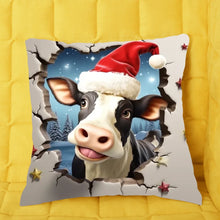 Charger l'image dans la galerie, 3D Noël Vache Holstein Friesian Fourre-tout personnalisés, Noël cadeau pour femme, maman, sœur, tante, grand-mère