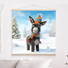 Charger l'image dans la galerie, 3D L'âne Noël Toile à suspendre personnalisés, 3D Décor pour le salon à Noël
