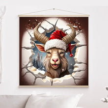 Charger l'image dans la galerie, 3D La chèvre Noël Toile à suspendre personnalisés, 3D Décor pour le salon à Noël