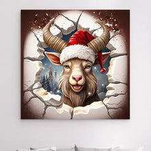 Charger l'image dans la galerie, 3D La chèvre Noël Toile à suspendre personnalisés, 3D Décor pour le salon à Noël