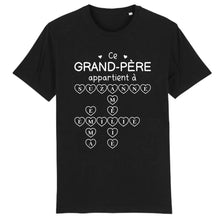 Charger l'image dans la galerie, Enfants Mots croisés, T-shirt personnalisé grand-père grand-mère, ce grand-père appartient à, fête des pères