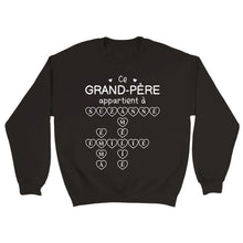 Charger l'image dans la galerie, Enfants Mots croisés, T-shirt personnalisé grand-père grand-mère, ce grand-père appartient à, fête des pères