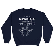 Charger l'image dans la galerie, Enfants Mots croisés, T-shirt personnalisé grand-père grand-mère, ce grand-père appartient à, fête des pères