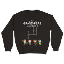 Charger l'image dans la galerie, Enfants Mots croisés, T-shirt personnalisé grand-père grand-mère, ce grand-père appartient à, fête des pères