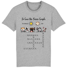 Charger l'image dans la galerie, Chiens Mots croisés, T-shirt personnalisé Pour Maman chien, Je Suis Une Femme Simple Aime Chiens, Café