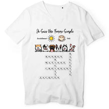 Charger l'image dans la galerie, Chiens Mots croisés, T-shirt personnalisé Pour Maman chien, Je Suis Une Femme Simple Aime Chiens, Café
