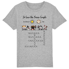 Charger l'image dans la galerie, Chiens Mots croisés, T-shirt personnalisé Pour Maman chien, Je Suis Une Femme Simple Aime Chiens, Café