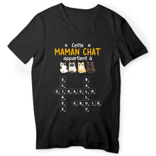 Charger l'image dans la galerie, Chats Mots croisés, T-shirt personnalisé Pour Maman chat, Cette Maman Chat Appartient À
