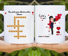 Charger l'image dans la galerie, Mots croisés Mug personnalisé, Saint-Valentin Cadeaux pour couple, Épouse et mari, Mots pour décrire notre amour