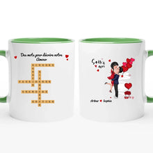 Charger l'image dans la galerie, Mots croisés Mug personnalisé, Saint-Valentin Cadeaux pour couple, Épouse et mari, Mots pour décrire notre amour