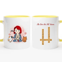 Charger l'image dans la galerie, Mots croisés mug personnalisé chat, Cadeaux de Saint-Valentin pour les maman chat, Mes chats sont ma valentine