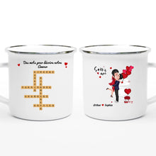 Charger l'image dans la galerie, Mots croisés Mug personnalisé, Saint-Valentin Cadeaux pour couple, Épouse et mari, Mots pour décrire notre amour