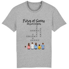 Charger l'image dans la galerie, Mots croisé T-shirt personnalisée, cadeau pour Frères et Sœurs, familie, Frères et Sœurs liés pour toujours