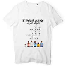 Charger l'image dans la galerie, Mots croisé T-shirt personnalisée, cadeau pour Frères et Sœurs, familie, Frères et Sœurs liés pour toujours