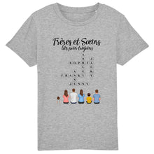 Charger l'image dans la galerie, Mots croisé T-shirt personnalisée, cadeau pour Frères et Sœurs, familie, Frères et Sœurs liés pour toujours
