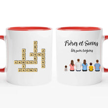 Charger l'image dans la galerie, Mots croisé Mug personnalisée, cadeau pour Frères et Sœurs, Famille, Frères et Sœurs liés pour toujours