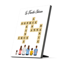 Charger l'image dans la galerie, Mots croisé Poster personnalisée Famille Nom, cadeau pour Famille, Maman at papa chien, chat, Décoration du salon