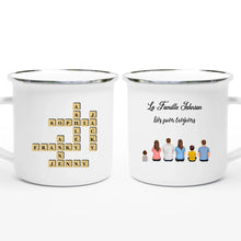 Charger l'image dans la galerie, Mots croisé Mug personnalisée Famille Noms, cadeau pour Famille, Couple, Maman at papa chien, chat