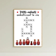Charger l'image dans la galerie, Mots croisé Poster personnalisée, cadeau pour Famille, Grand-mère, Petits-enfants embellissent la vie