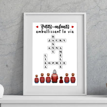 Charger l'image dans la galerie, Mots croisé Poster personnalisée, cadeau pour Famille, Grand-mère, Petits-enfants embellissent la vie
