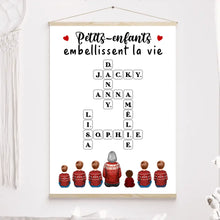 Charger l'image dans la galerie, Mots croisé Poster personnalisée, cadeau pour Famille, Grand-mère, Petits-enfants embellissent la vie