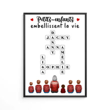 Charger l'image dans la galerie, Mots croisé Toile personnalisée, cadeau pour Famille, Grand-mère, Petits-enfants embellissent la vie
