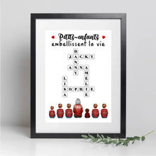Charger l'image dans la galerie, Mots croisé Toile personnalisée, cadeau pour Famille, Grand-mère, Petits-enfants embellissent la vie