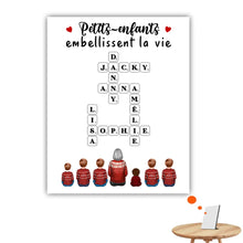 Charger l'image dans la galerie, Mots croisé Toile personnalisée, cadeau pour Famille, Grand-mère, Petits-enfants embellissent la vie
