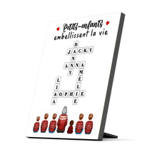 Charger l'image dans la galerie, Mots croisé Toile personnalisée, cadeau pour Famille, Grand-mère, Petits-enfants embellissent la vie
