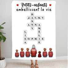 Charger l'image dans la galerie, Mots croisé Toile personnalisée, cadeau pour Famille, Grand-mère, Petits-enfants embellissent la vie