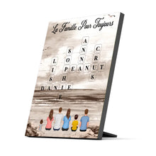 Charger l'image dans la galerie, Mots croisé Poster personnalisée, cadeau pour Famille, Maman at papa chien, chat, La famille pour toujours