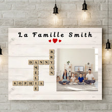 Charger l'image dans la galerie, Mots croisés Toile personnalisé, Saint-Valentin Cadeaux pour couple, Épouse et mari, Famillie Nom