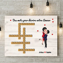 Charger l'image dans la galerie, Mots croisés Poster personnalisé, Saint-Valentin Cadeaux pour couple, Épouse et mari, Mots pour décrire notre amour