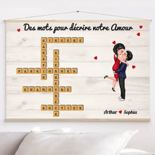 Charger l'image dans la galerie, Mots croisés Poster personnalisé, Saint-Valentin Cadeaux pour couple, Épouse et mari, Mots pour décrire notre amour